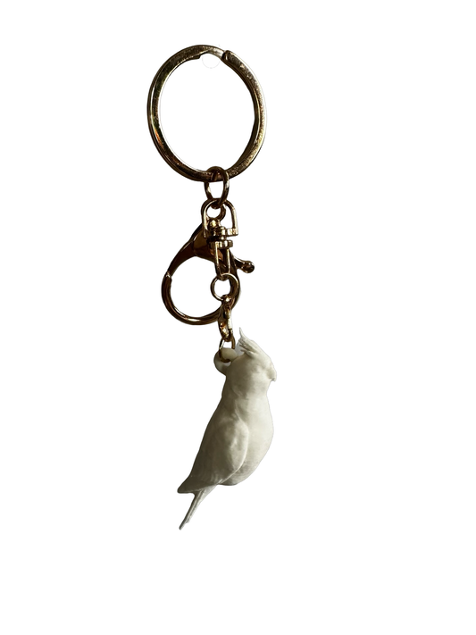 Parakeet keychain- White, Gold, or Black