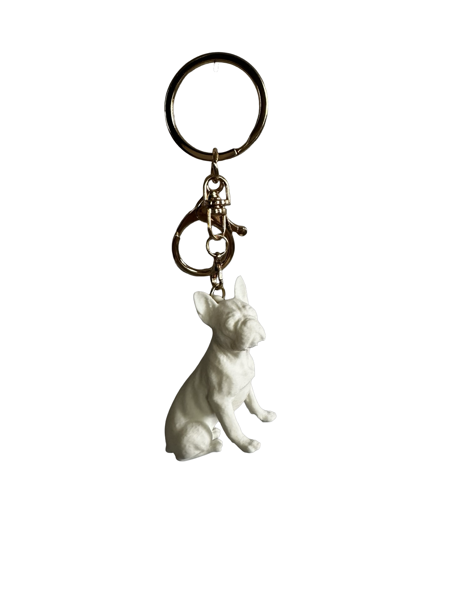 French Bulldog keychain - White, Gold, or Black
