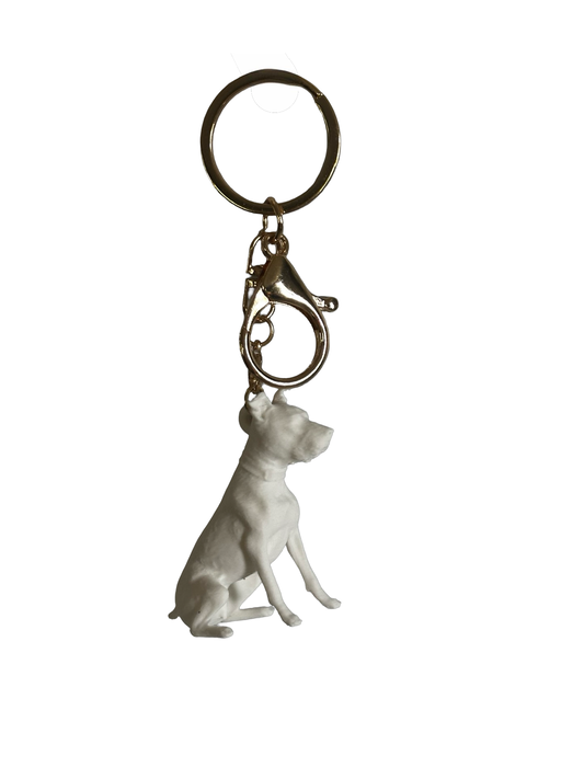 Pit bull keychain- White, Gold, or Black
