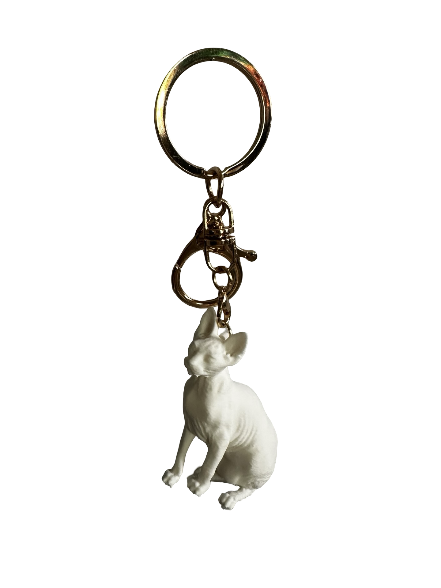 Sphynx keychain- White, Gold, or Black