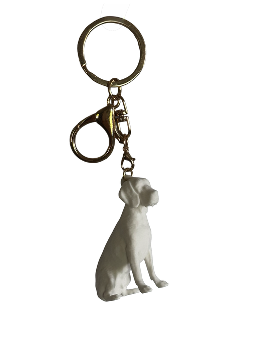Beagle/Bird Dog Keychain- White, Gold, or Black