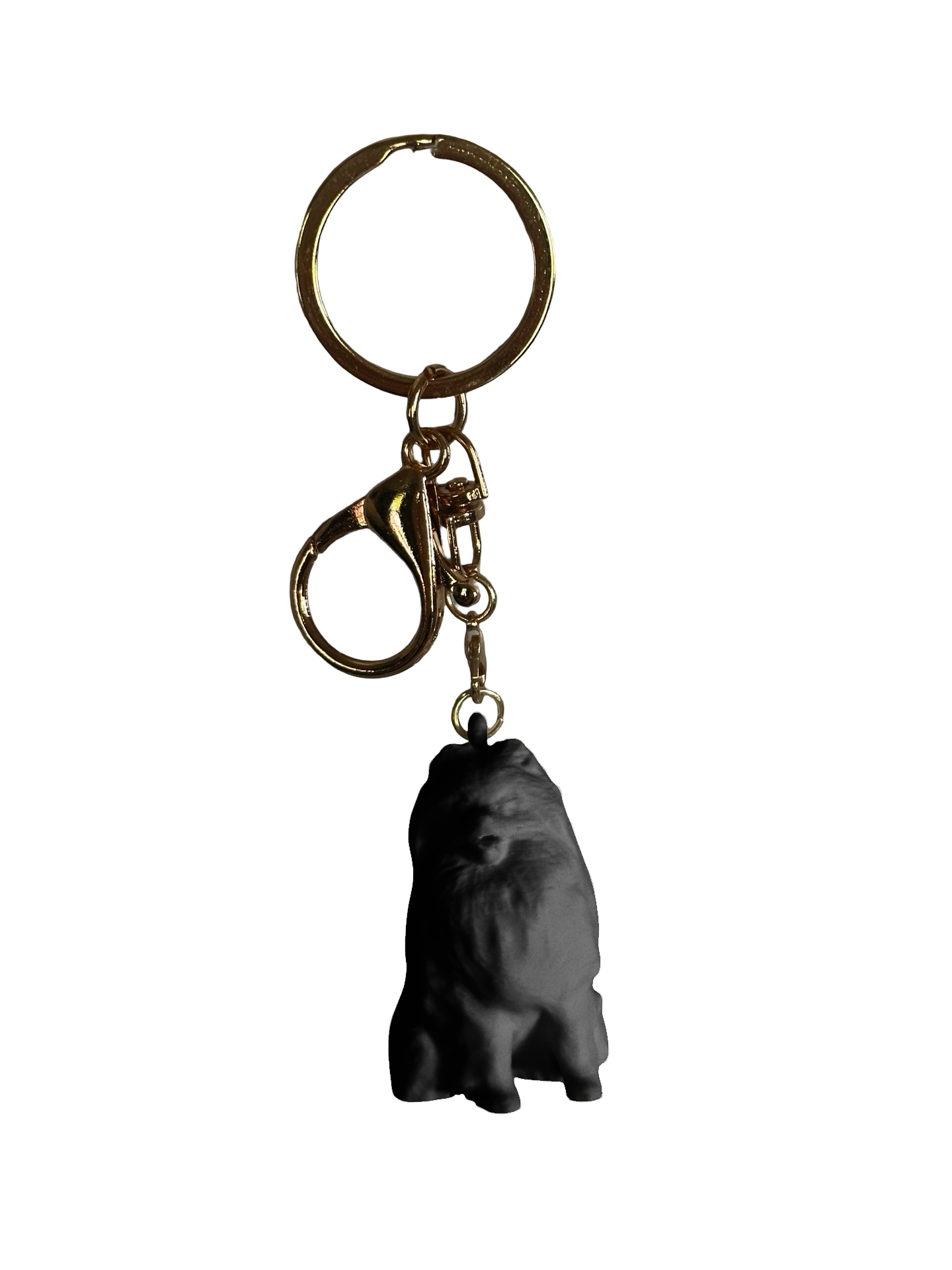 Pomeranian Keychain- White, Gold, or Black