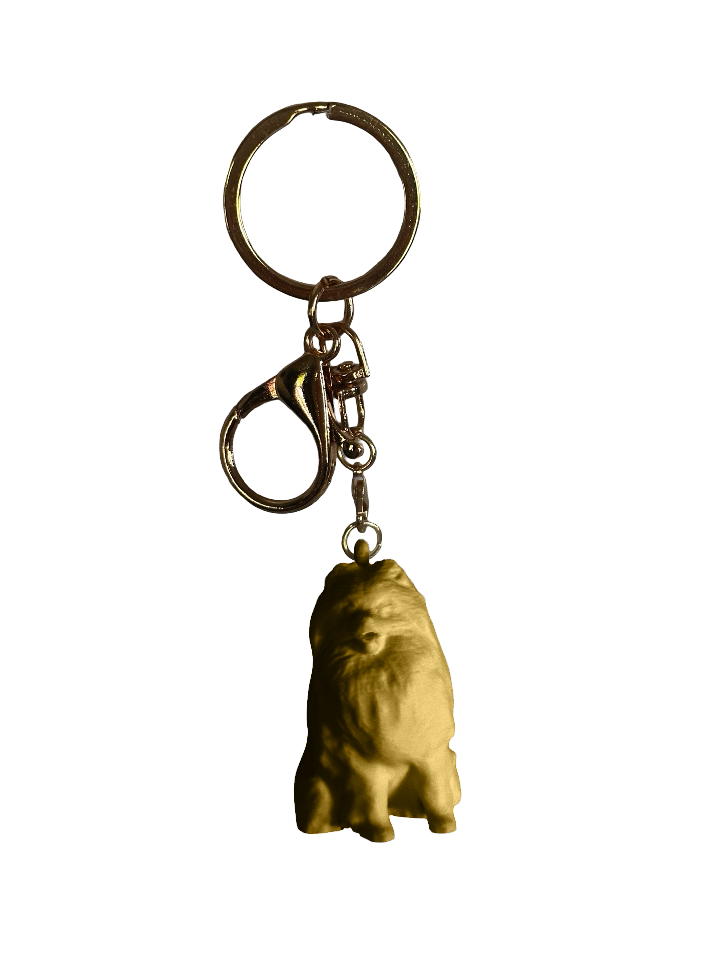 Pomeranian Keychain- White, Gold, or Black