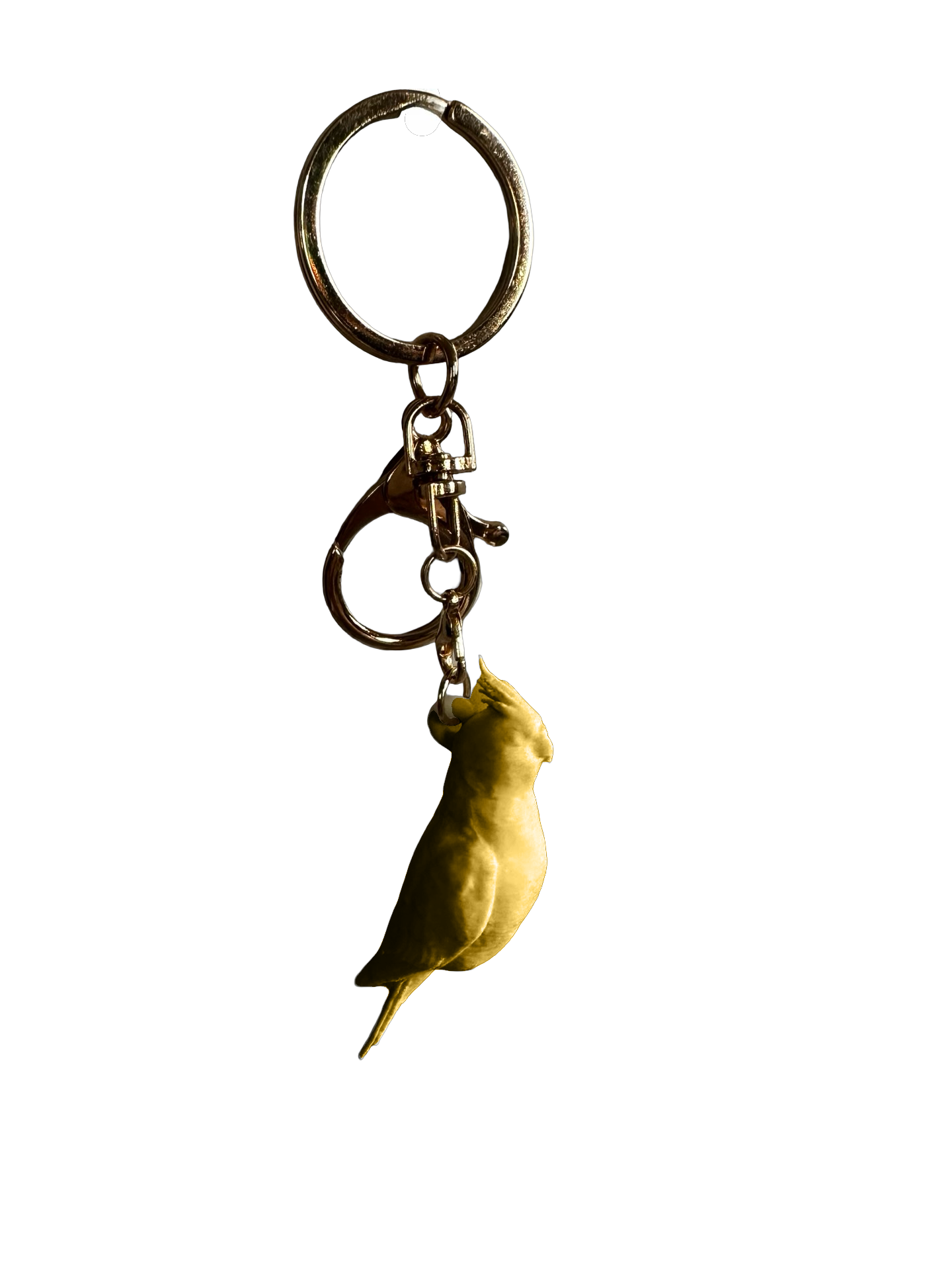 Parakeet keychain- White, Gold, or Black