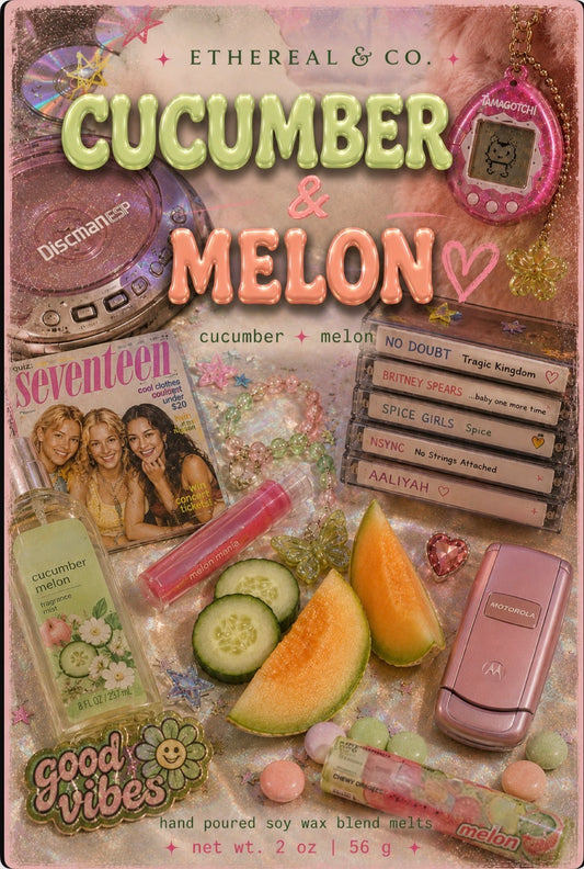 Cucumber & Melon Wax Melt. Extreme Nostalgia Collection