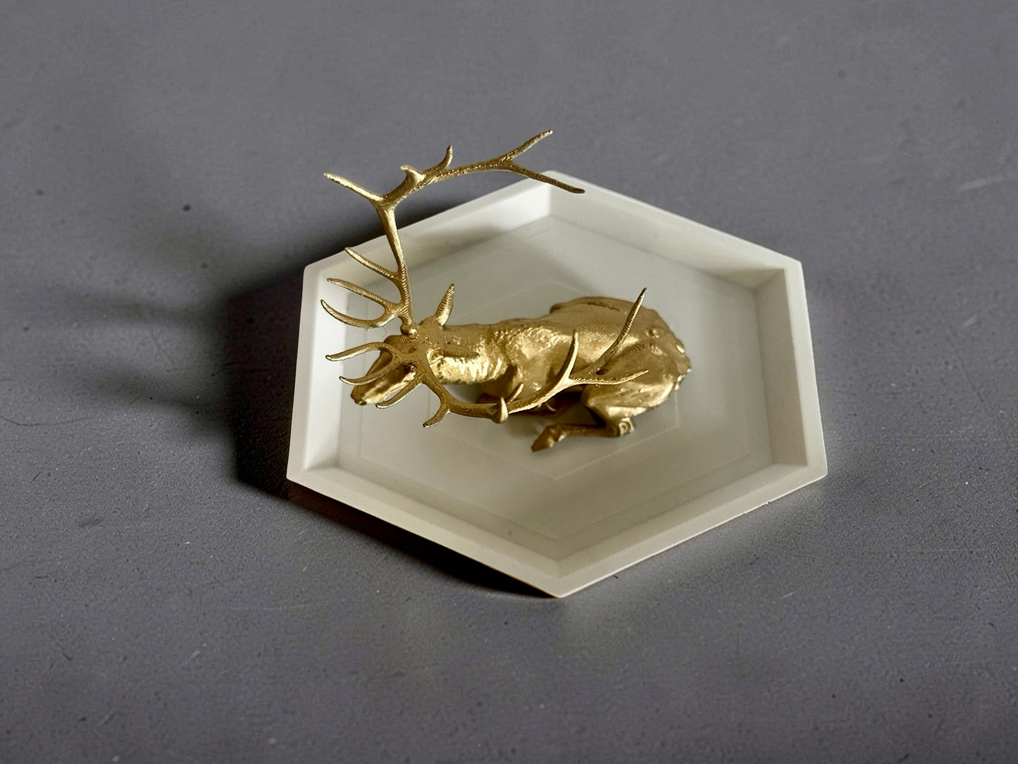 Gold Elk Trinket Tray