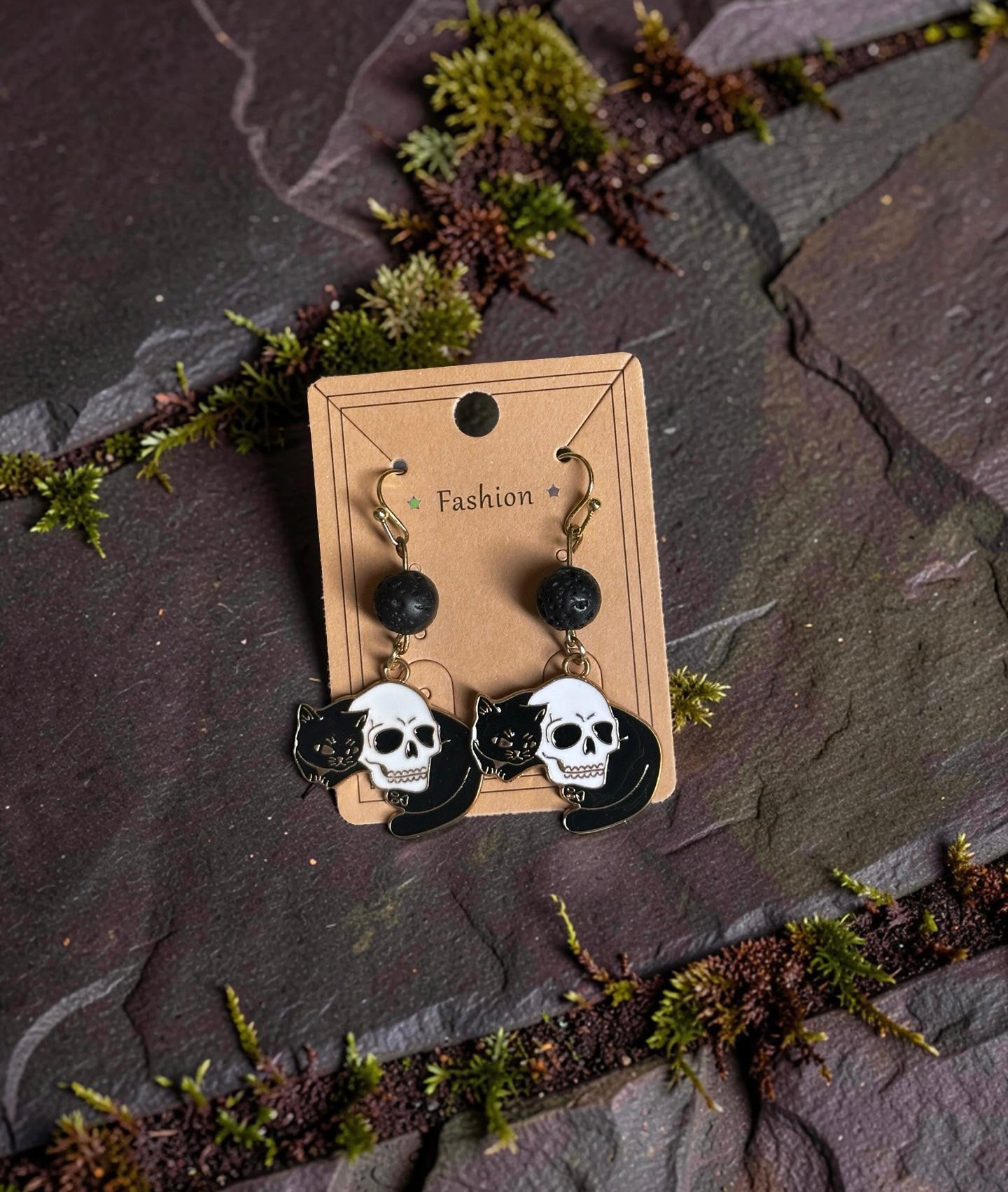 Skull Cat Earrings